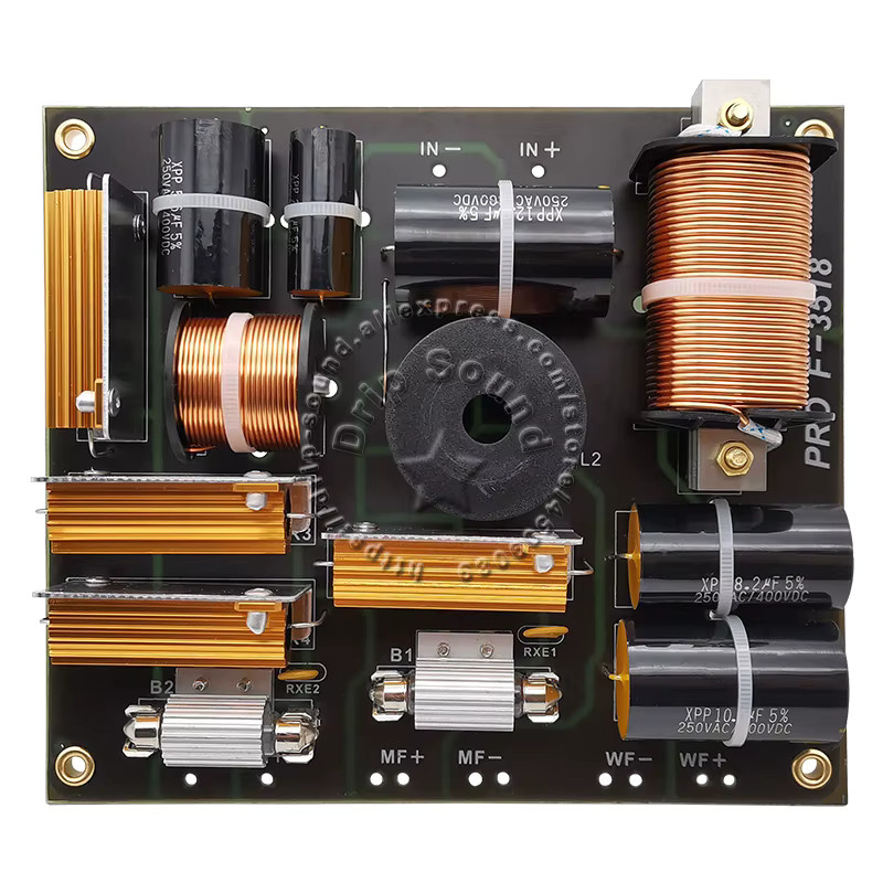 BYEC 1200 W 3-Wege Hi-Fi Frequenzweiche Audio Crossover Board mit Hochtöner-Sicherung für 15-18 Zoll, Multicolour - Bild 2