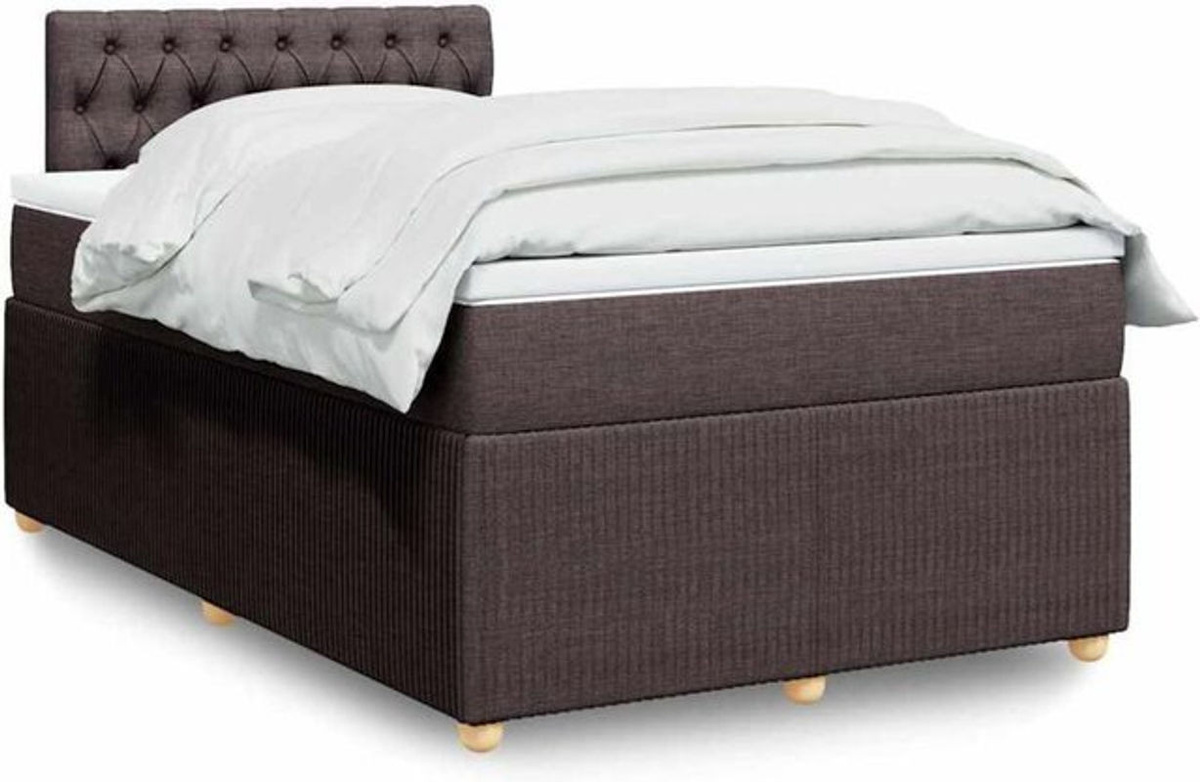 Vidaxl Boxspringbett mit Matratze aus Stoff in Braun, B/T/H: 190 x 120 x 100,5 cm - Bild 1
