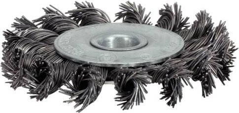 KS Tools Rostfreie Stahldrahtrundbürste für Winkelschleifer, Silber, Durchmesser: 100 mm, Drahtstärke: 0,5 mm - Bild 1