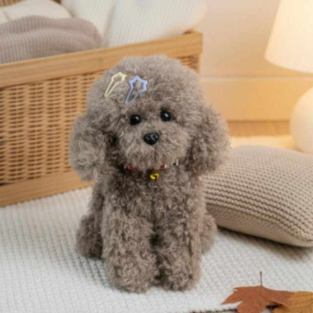 Binchi Fitness Cartoon Pudel Teddy Hund Plüschtier, 40cm, ab 14 Jahre - Bild 1