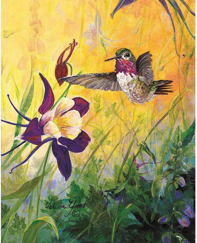 FIYO Diamond Painting Set mit Vogelmotiv, mehrfarbig, B/H: 30 x 20 cm - Bild 1