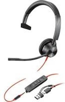 HP Poly Blackwire 3315-M On-Ear Headset Schwarz mit USB-C und 3,5 mm Klinke sowie Mikrofon-Rauschunterdrückung - Bild 1