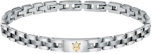 Maserati Jewels Armband Edelstahl, Silber, Kristall, Zirkonia, Herren - Bild 1