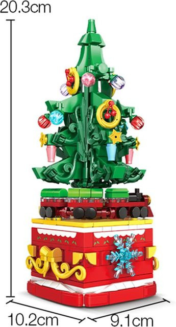 Linyi toy Bausatz Stadtgebiet Dorf Winter Weihnachten 6–12 Jahre - Bild 1