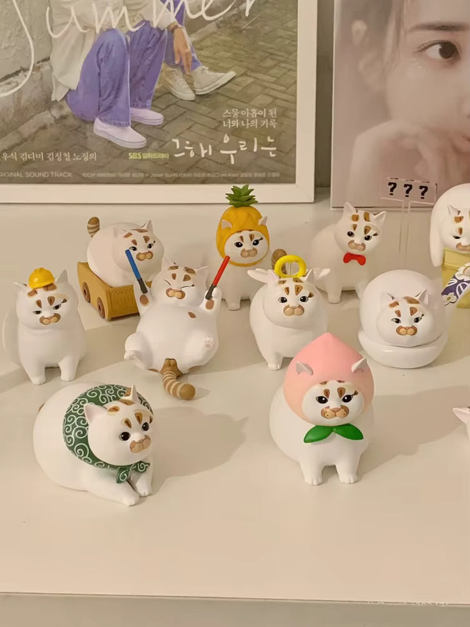 Animal Planet Bilizoo Loulou Little Pig Mi Blind Box Nr. 2, Fat Cat Figurensammlung der 2. Generation, Einzelfigur - Bild 1