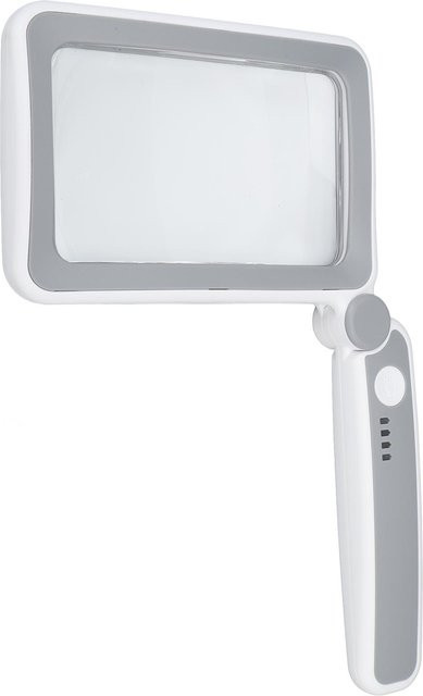 Handlupe 4x, 3 LED-Modi, Touch Control, Weiß - Bild 1