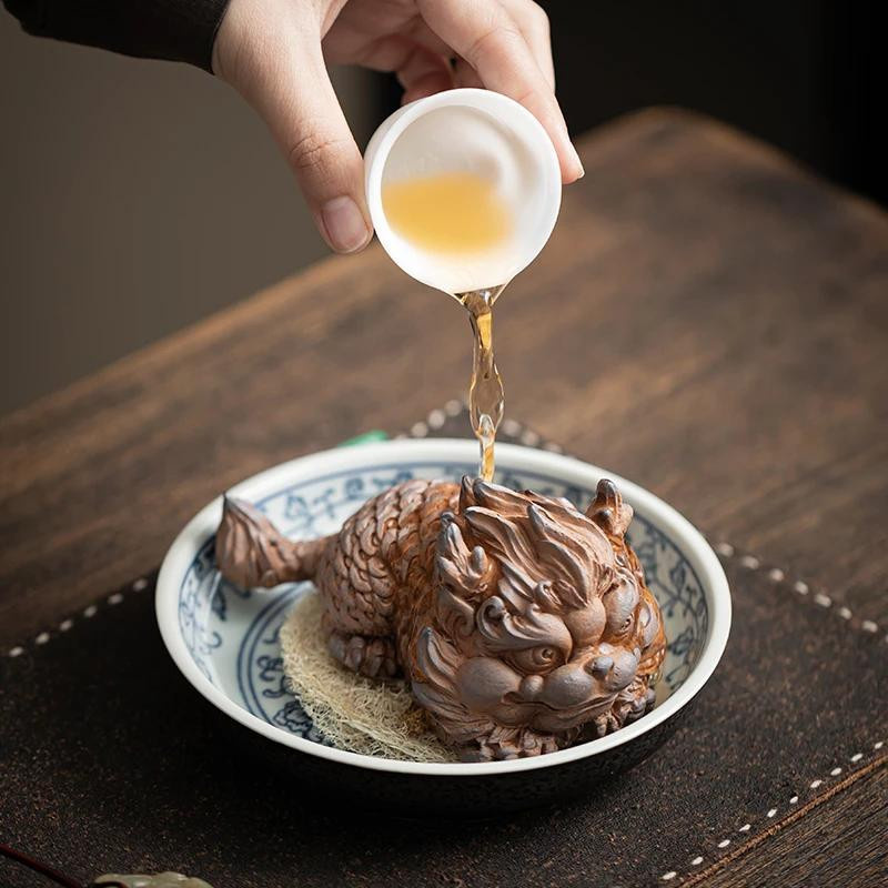 Tinika Chen Qilin Figur aus Keramik als Teehaustier für dein chinesisches Teehaus und Kung Fu Teegeschirr Zubehör - Bild 4