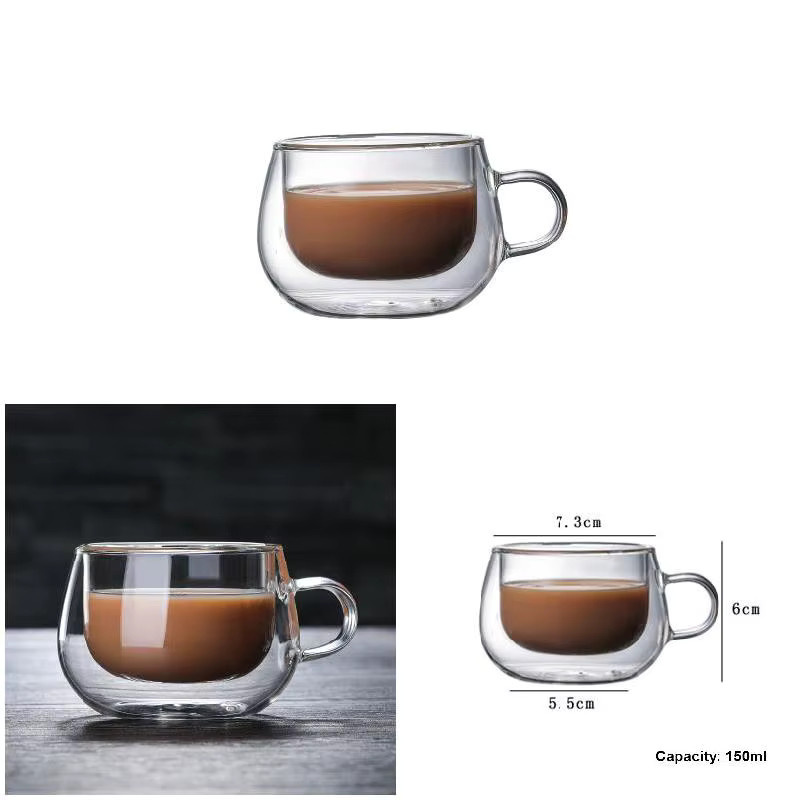 Multiyilego Doppelwandige Teeglas-Tasse aus transparentem Glas für Kaffee und Kaltgetränke - Bild 3