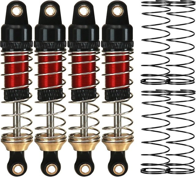 Ajrc Gewinde-Stoßdämpfer-Öldämpfer, 53 mm, 1:18, Rot, Metall - Bild 1