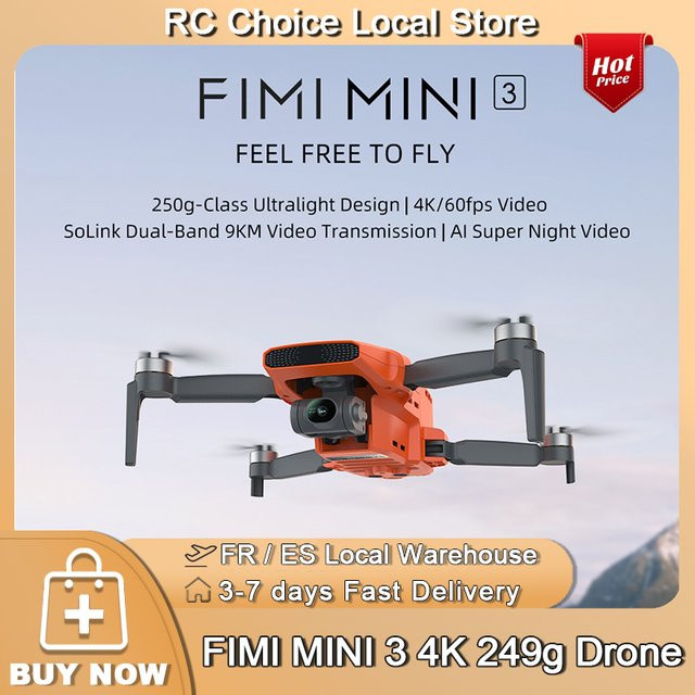 FIMI MINI 3 Kameradrohne mit 4K 60 fps, 48 MP Sensor und 9 km Flugentfernung - Bild 1