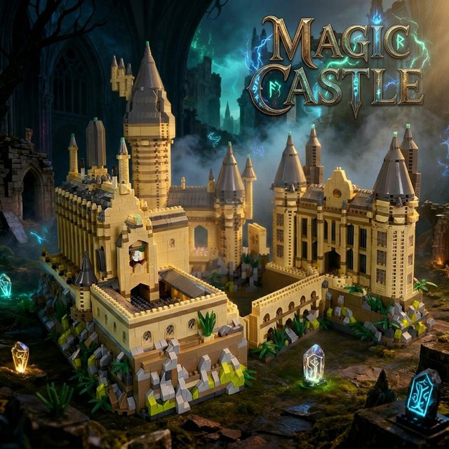 Hot Toys Hogwarts Mittelalterliches Magisches Schloss, Baustein-Set, 6000 Teile - Bild 1