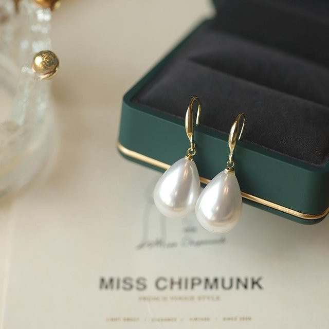 YULIN Ohrringe, Perle, Silber, Messing, Vintage, Damen - Bild 1