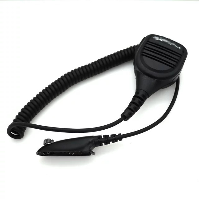Motorola Handlautsprecher mit PTT-Mikrofon in Schwarz für Walkie Talkie Modelle GP328 GP338 GP340 GP360 GP680 HT750 MTX850LS MTX960 MTX8250 MTX9250 - Bild 1