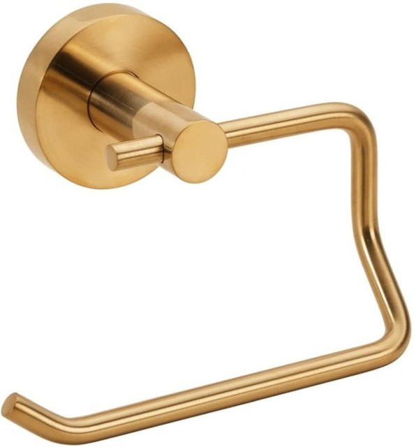 Brillantbad BABLO Papierrollenhalter ohne Deckel Messing Gold matt für Bad und WC B: 9 cm, T: 14 cm, H: 9,5 cm - Bild 1