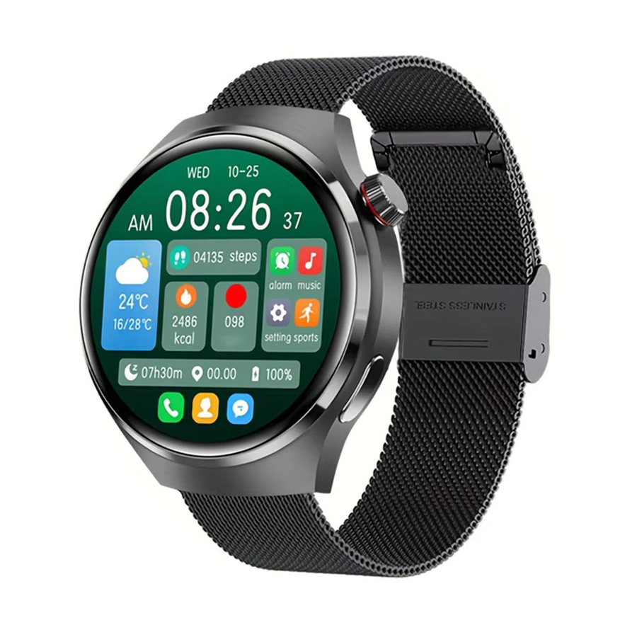 LAXASFIT Smartwatch, Edelstahl, Schwarz, Herren - Bild 5