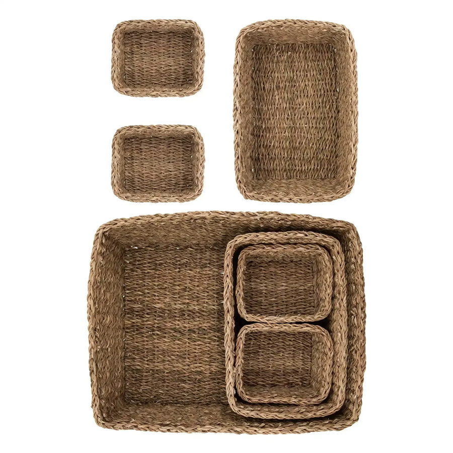 Meraki Aufbewahrungskorb Square Natur 7-teiliges Set - Bild 1