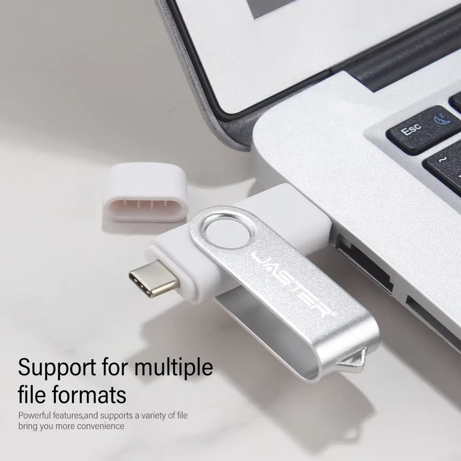 JASTER 2-in-1 USB-C USB-Stick Business Mini in Orange und Weiß - Bild 2