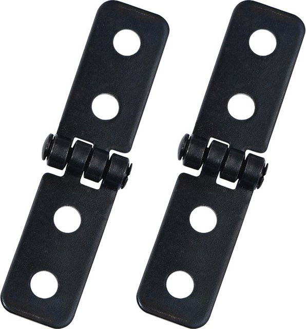 DRELD Mini-Scharniere aus Stahl im 2er-Set, Rechteck-Scharniere in Schwarz Matt für Schranktüren, Schmuckschatullen und Holzkisten - Bild 1