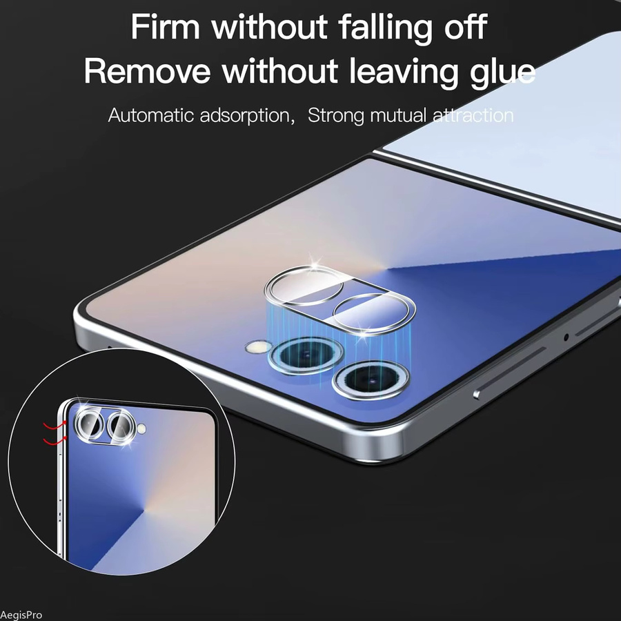Samsung Hydrogel-Displayschutzfolie und Kameraobjektivfolie für Z Flip 7, Z Flip 6 und Z Flip 5, transparent, kratzfest mit vollständigem Schutz - Bild 2