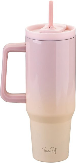 Fackelmann Pamela Reif Thermotrinkbecher Rosa/Beige, 1,2 l - Bild 1