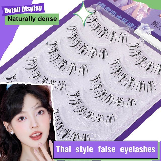 Cotremyp Wispy Manga Kunstwimpern, 5 Paar, Damen, transparent - Bild 1