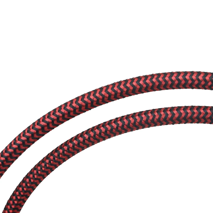 3M Gitarren-Audiokabel mit 3,5 mm Klinkenstecker, rot geflochtenes und abgeschirmtes Kabel zur Rauschunterdrückung für Bass und E-Gitarre - Bild 3