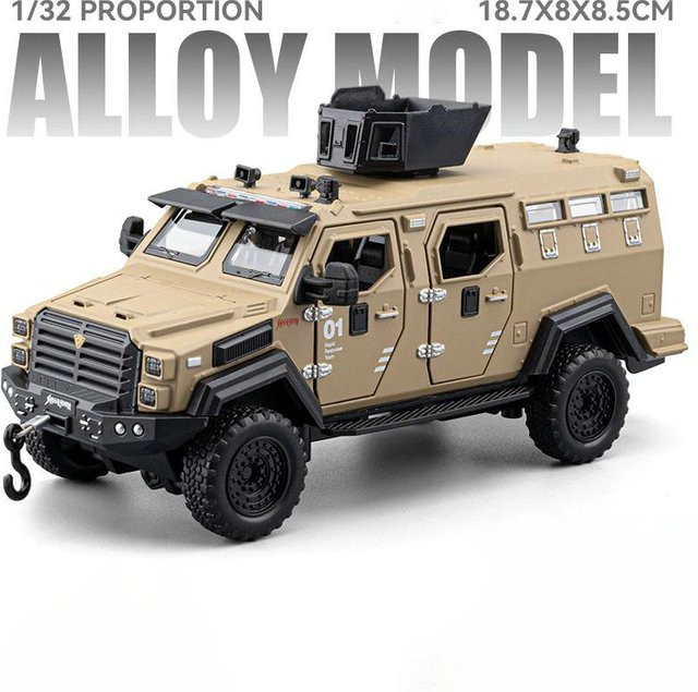 Linyi toy car Säbelzahntiger Gepanzertes Modellspielzeug, 1:32, Metall, mit Licht und Musik, ab 14 Jahren - Bild 1