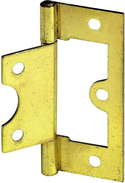 Hettich Lamellentürscharnier aus Stahl in Messingoptik, 2 Stück (Breite: 50 mm, Höhe: 23 mm) - Bild 1