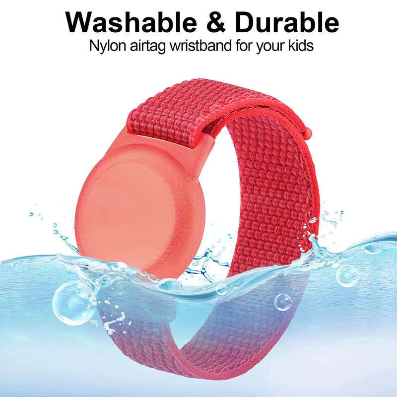 Mrgabwte Nylon-Armband für Apple AirTags in Multicolour, kratzfeste Kinder-Halterung für Airtag Tracker - Bild 3