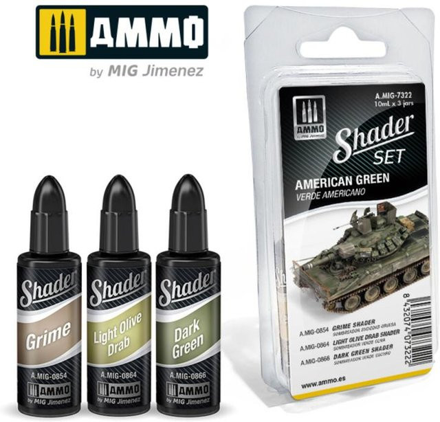 AMMO by MIG Jimenez Shader Set American Green, Grün - Bild 1