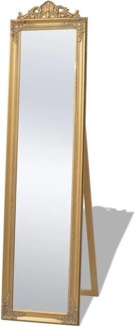 vidaXL Standspiegel im Barock-Stil in Gold, Höhe: 160 cm, Breite: 40 cm - Bild 1