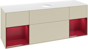 V&B Waschtischunterschrank Finion in Silbergrau lackiert, Breite: 160 cm, Tiefe: 50,1 cm, Höhe: 50,1 cm - Bild 1