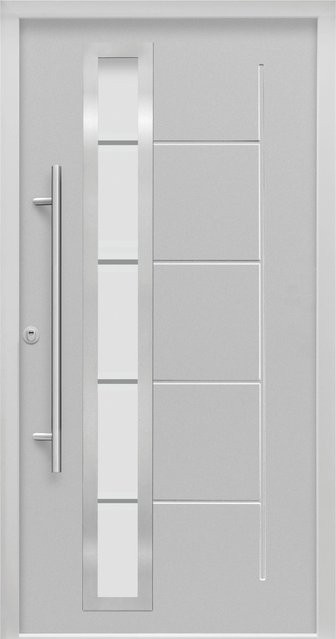 Sicherheits-Haustür Splendoor ThermoSpace Prime Paris RC2 mit Glaseinsatz, Grau, B/H: 110 x 210 cm, Anschlag Links - Bild 1