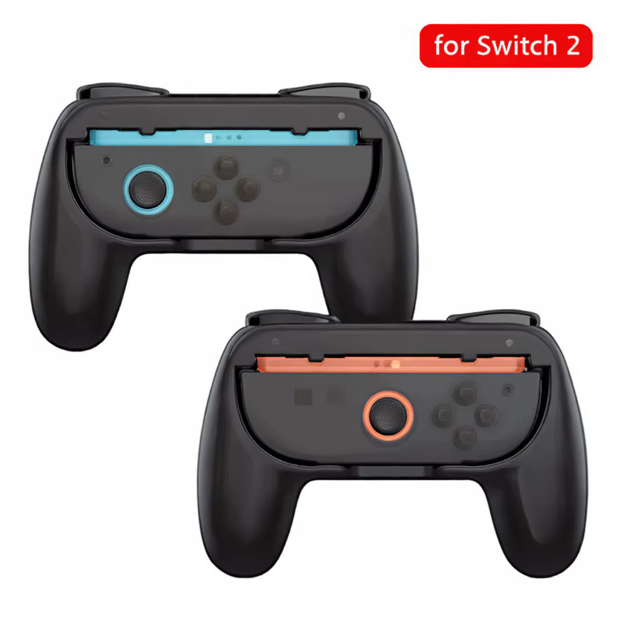 2er-Set Komfort-Griffe für Nintendo Switch Konsole, Handgriff Links und Rechts Halterung für Controller und Gamepad, Schwarz - Bild 4