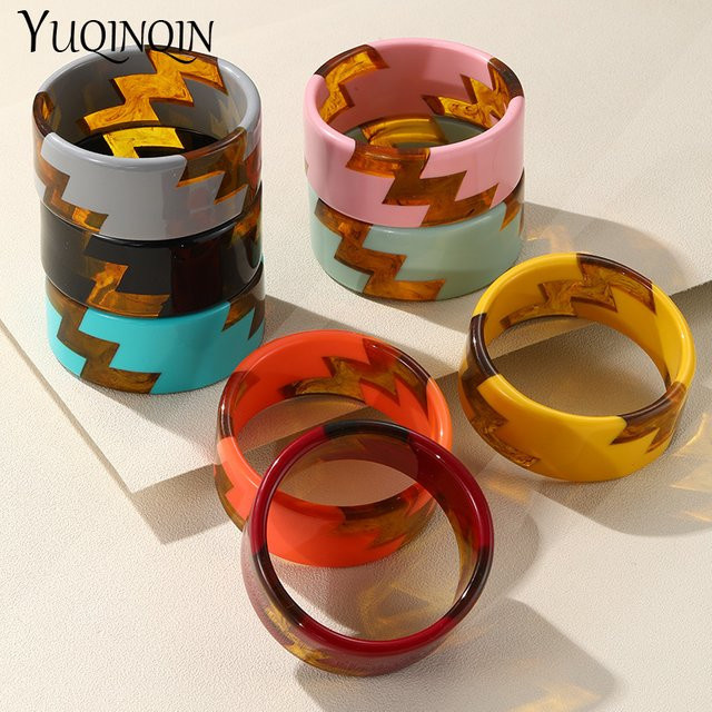 YUQINQIN Armreif, Harz, Bunt, Geometrisch, Damen - Bild 1