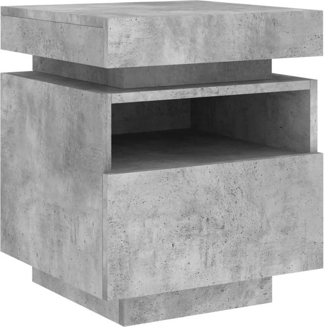 vidaXL Nachttisch mit integrierter LED-Beleuchtung in Grau, B/T/H: 40 x 39 x 48,5 cm - Bild 1