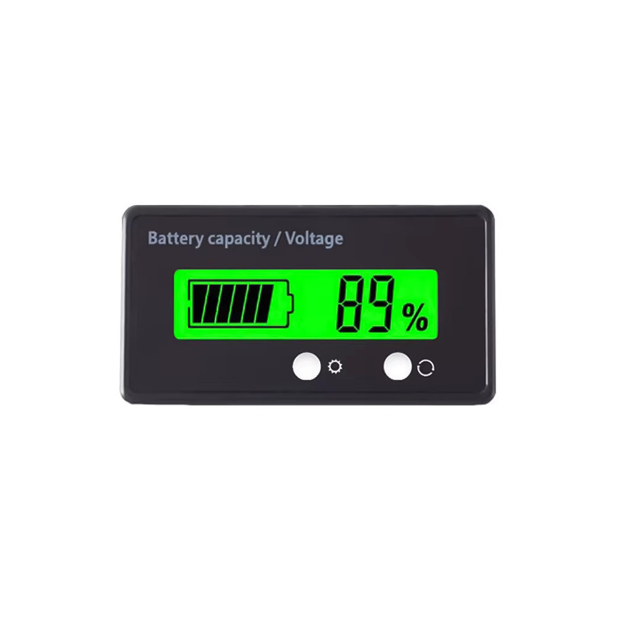Batteriekapazitätsspannungsmesser mit Alarm zur Anzeige der Batteriekapazität für DC 12V 24V 36V 48V 72V in Blau und Schwarz - Bild 4