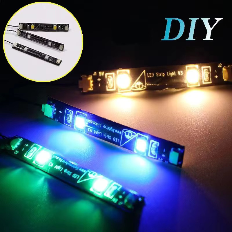 LYBMTWF RGB LED-Lichtstreifen Set, 3er Packung, Multicolor, USB-Anschluss, SMD-Technik für DIY-Beleuchtung - Bild 3