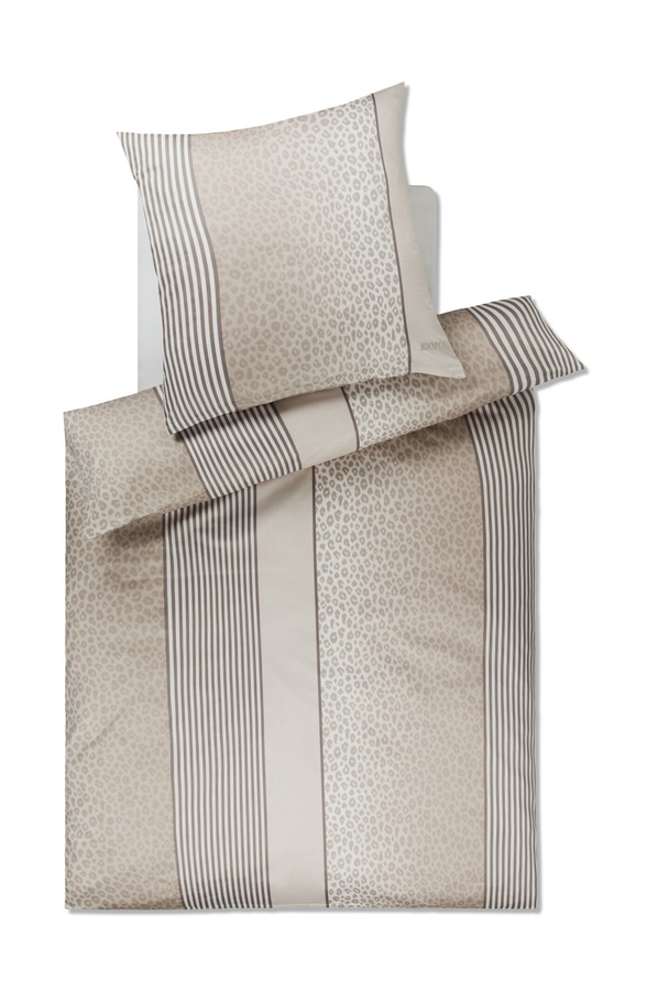 JOOP! Leo 4112 Bettwäsche aus Mako-Satin mit Tiermotiv in Braun und Beige, B/H: 200 x 200 cm mit Kissen 40 x 80 cm - Bild 1