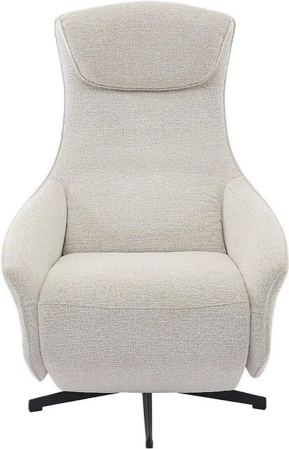 Relaxsessel Tasemo Vente-unique Beige mit Armlehnen und Schwenkfunktion, Breite: 76,5 cm - Bild 1