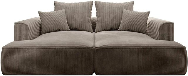 Vente-unique Sofa Pineta in Taupe mit Cord-Bezug, Breite: 230 cm - Bild 1