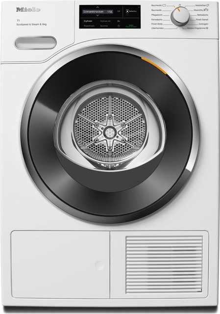 Miele TWL 780 WP Wärmepumpentrockner in Weiß mit 9 kg Kapazität, EcoSpeed, Steam-Programmen und Smart Home Integration via WiFi - Bild 1