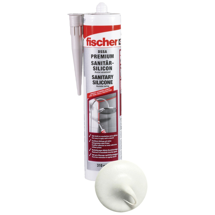 Fischer Sanitärsilikon DSSA Weiß 310 ml - Bild 2