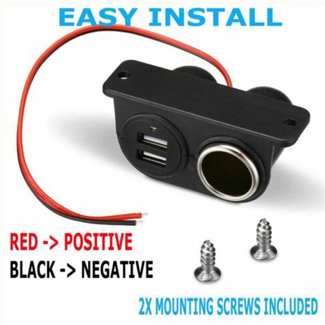 Dual USB Auto-Adapter mit 3,1 A Schnellladefunktion für DC 12V zu 24V in Schwarz - Bild 1