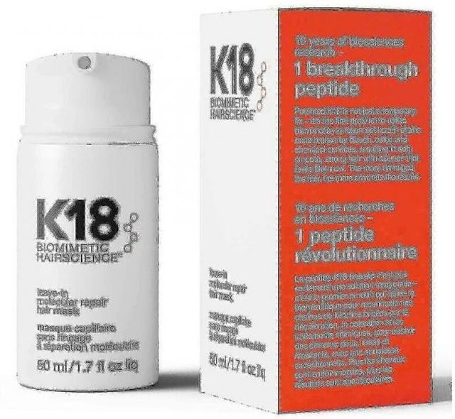 K18 Leave-in Molekulare Reparatur Haarmaske, 50 ml, Keratin & Peptide - Bild 1