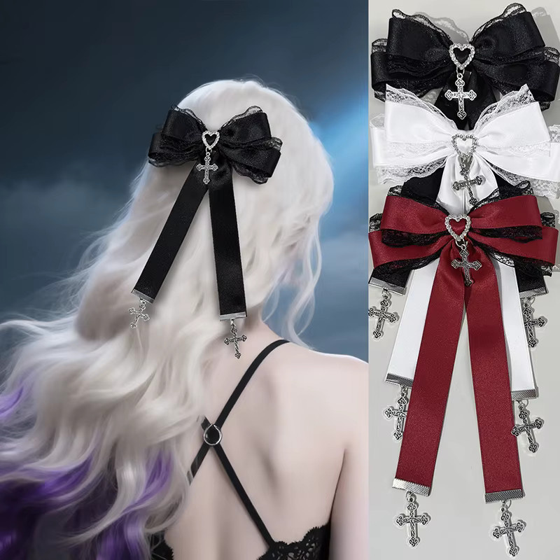 Sommer6 Haarspange, schwarze Schleife, Lolita-Stil - Bild 2