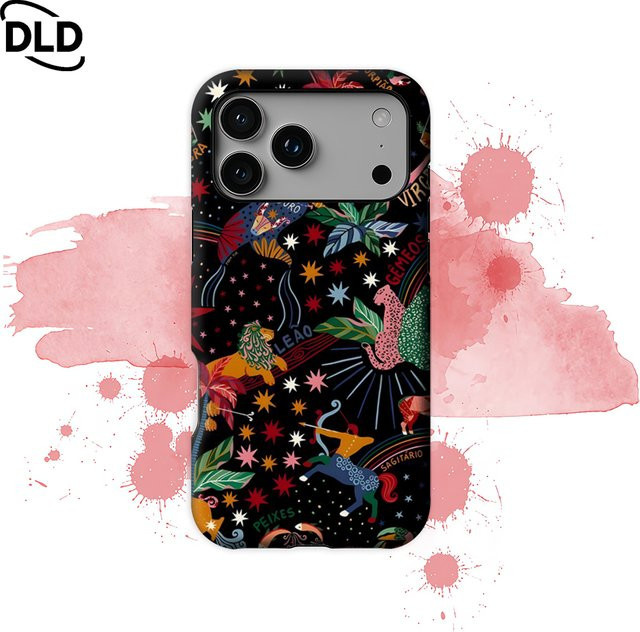 Zodiac Tropics Magnetische Handyhülle für iPhone 17 16 15 14 13 Pro Max Plus Multicolor – Robuste Einzel- und Doppelschicht-Schutzhülle - Bild 1