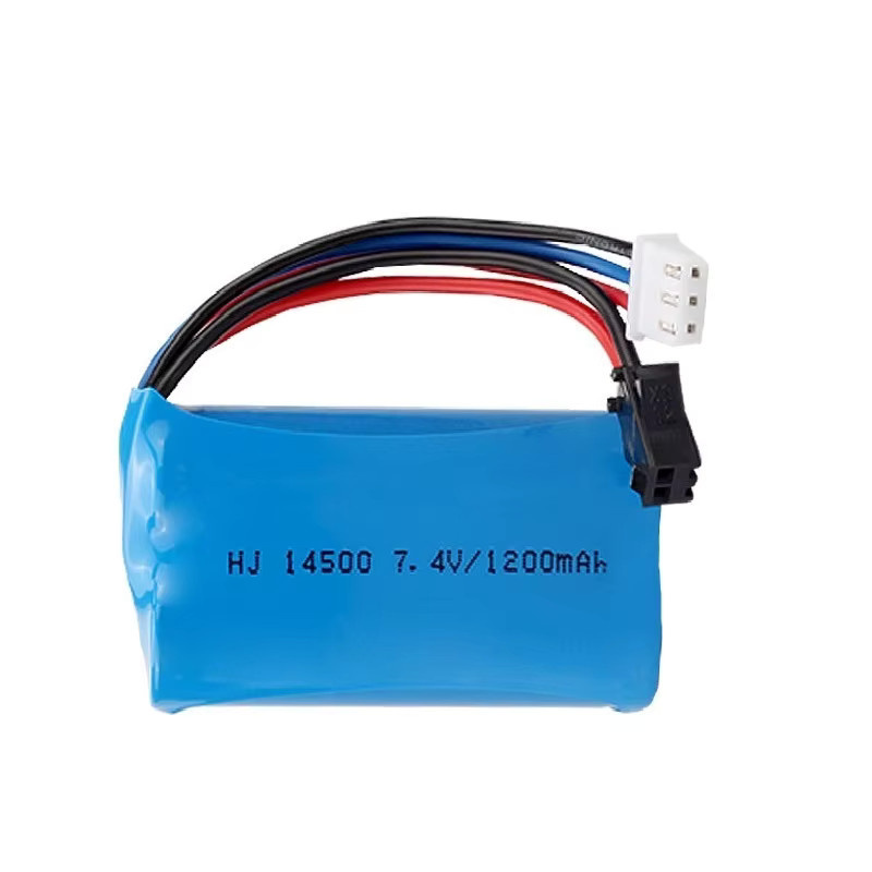 TERFPV Lipo Akku 7,4 V 1200mAh 14500 SM Blau für elektrische Spielzeug Wasserpistolen und RC Fahrzeuge - Bild 2