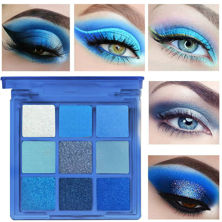 eelhoe Lidschatten-Palette Blue Blood, 9 Farben, matt & glänzend, Unisex - Bild 4