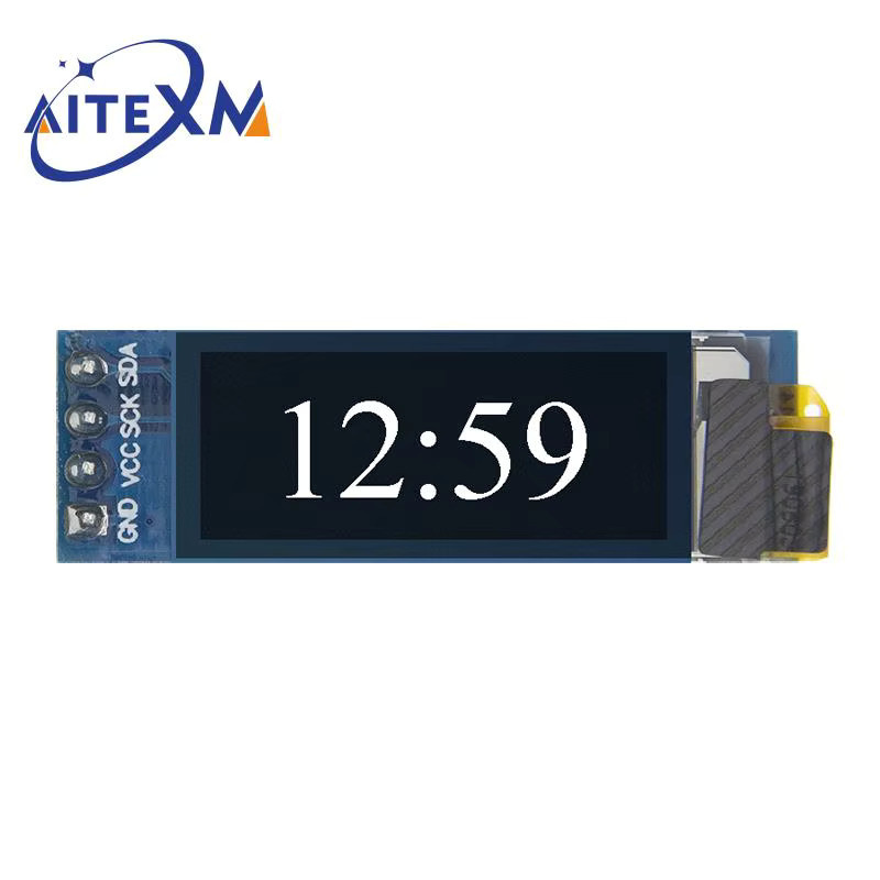 YANXD 0,91 Zoll OLED-LCD-Anzeigemodul mit IIC-Kommunikation in Weiß/Blau für Arduino 128x32 - Bild 3